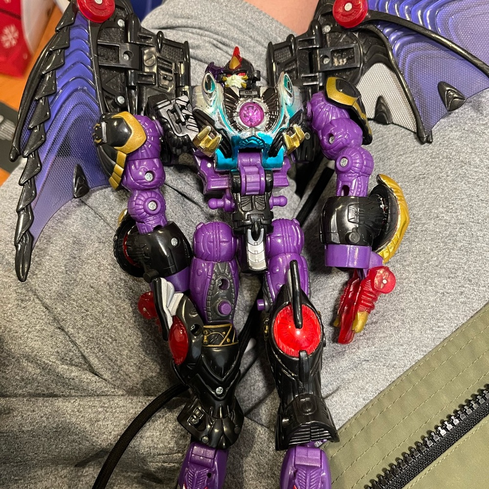 Purple and Black trans metal transformer